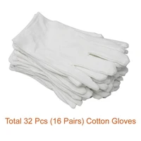 16pairs hight quality 100 cotton lisle inspection work gloves white gloves inspection cotton work gloves jewelry lightweight