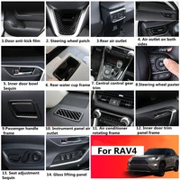 suitable for 2019 2021 toyota rav4 decorative sticker abs carbon fiber car window gear air outlet decoration car accessories