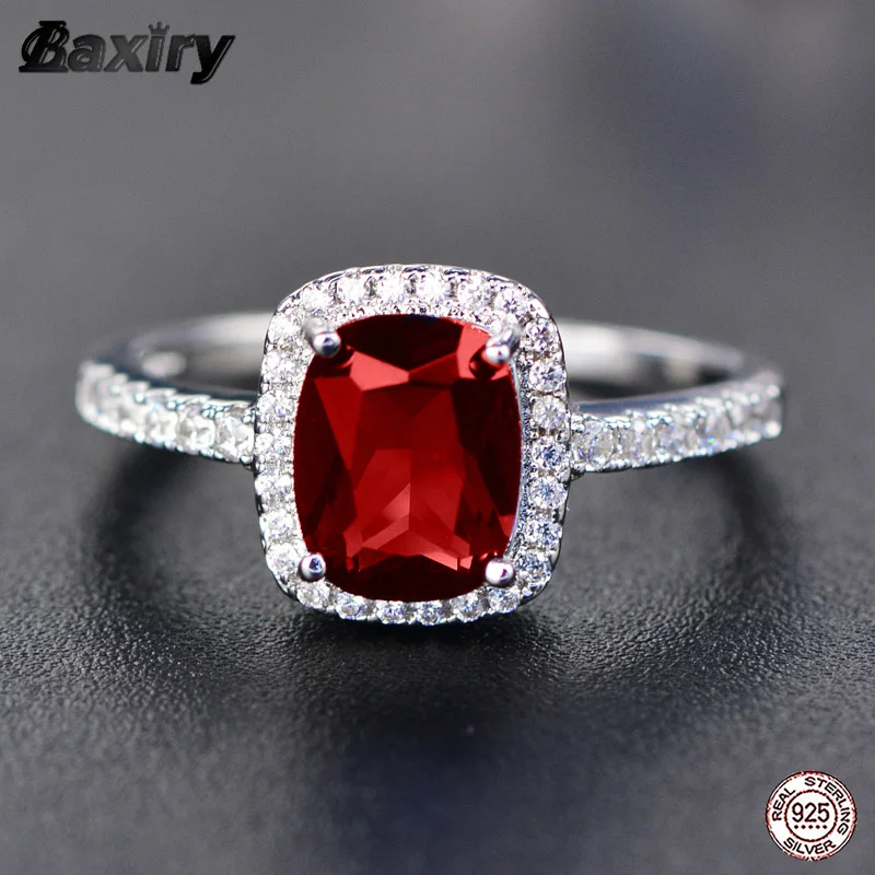 

Original 925 Sterling Silver Ring For Women Engagement Luxury Fashion Natural Ruby Stone Rings Fine Party Wedding Jewelry Gift