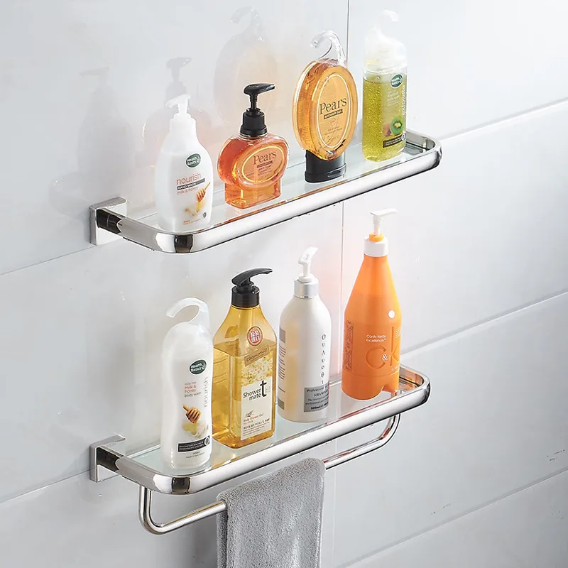 Полка для ванной комнаты из нержавеющей стали 304 стойка душа стеклянная угловая