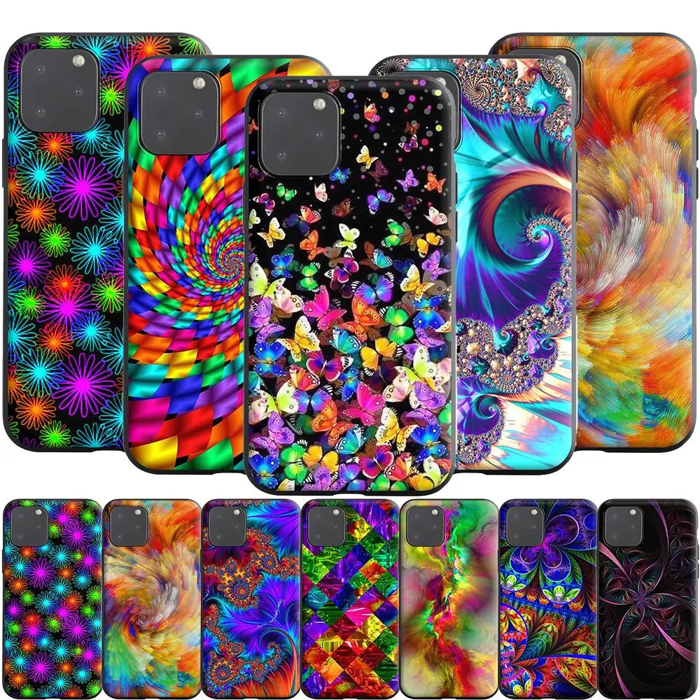 Абстрактный яркий силиконовый чехол Lsd Trippy для Apple iPhone 13 12 Mini 11 Pro XS X XR Max 8 7 6S 6 Plus SE 5S