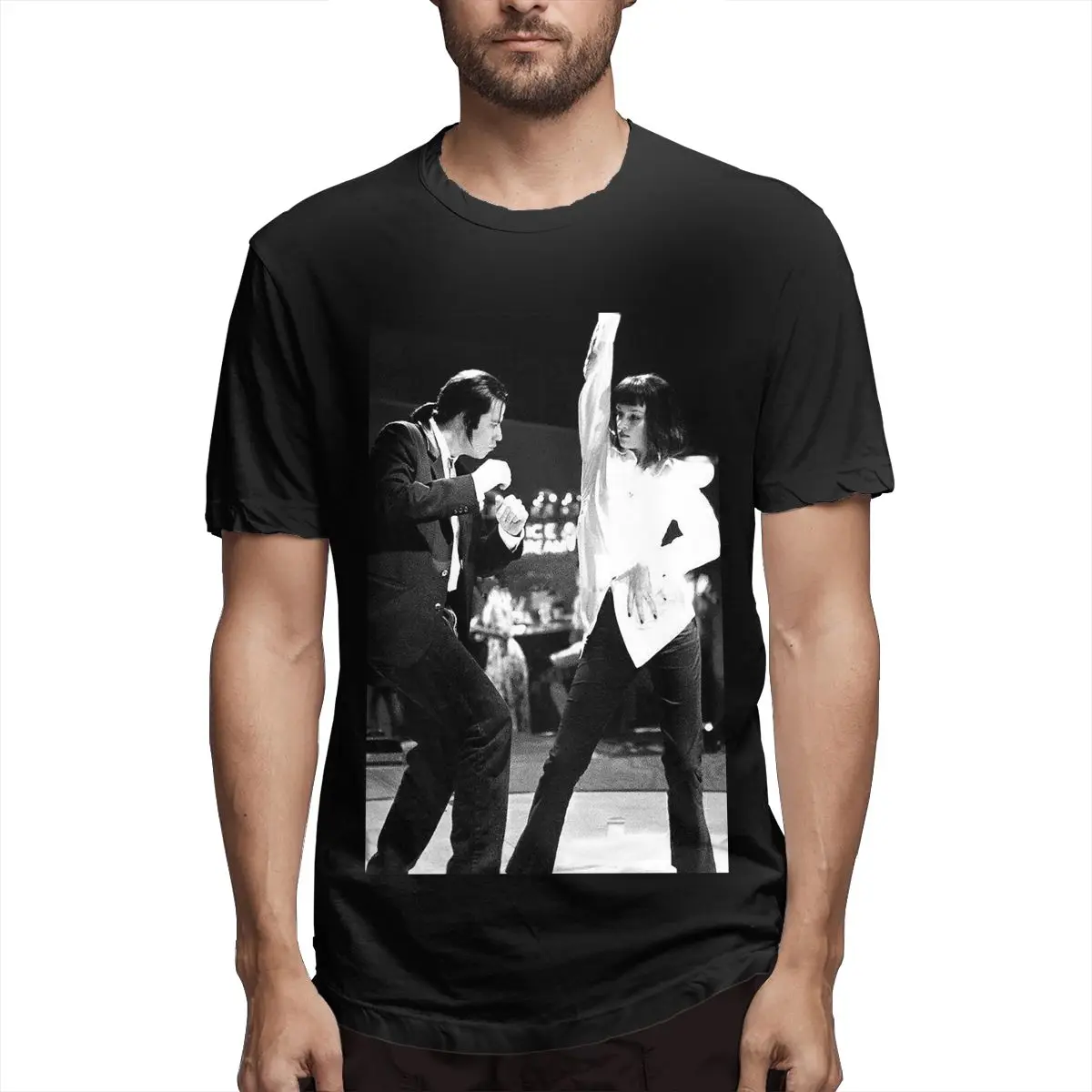 

Фантастики для танцев целлюлозы Мужская футболка в винтажном стиле, футболки для девочек, футболка с круглым вырезом и короткими рукавами н...