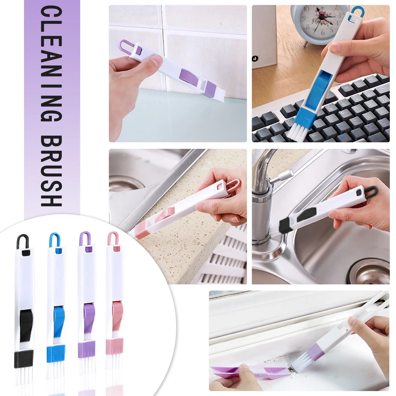 2 в 1 зазор для окон очиститель слотов щётка чистки клавиатуры слот унитаза углов
