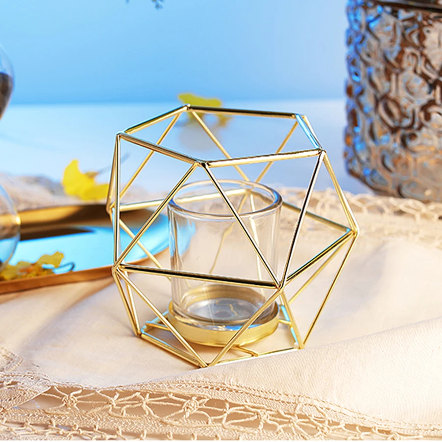 Нордический домашний декор свадебные декоративные подсвечники из нержавеющей