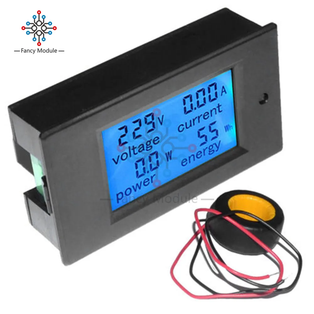 Цифровой измеритель мощности 100А переменный ток 80 260 в|amp volt|volt meteranalog voltmeter |