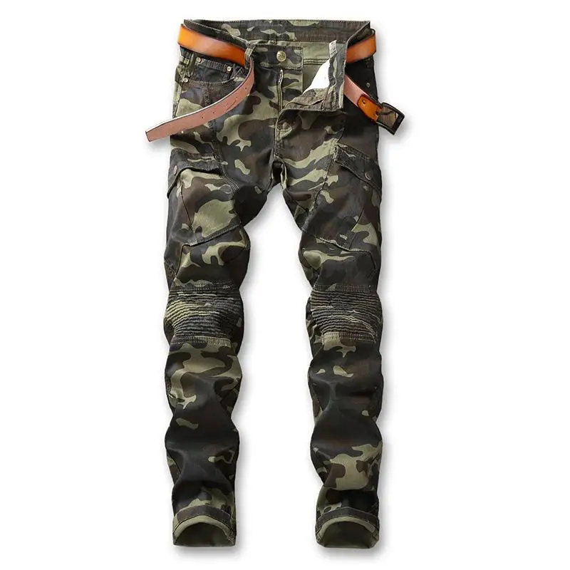 

Men's Denim Pants Biker Ripped Skinny Trousers Denim Jeans