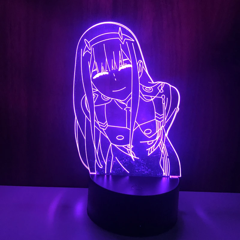 

Светодиодный ночсветильник Zero Two, настольная 3d-лампа, аниме, подарок для официанта, дальний свет, нулевая лампа для декора спальни