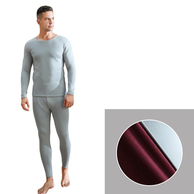 Mens light grey 2 шт./компл. Long Johns Для мужчин зимняя женская обувь Термальность костюм мужской женский теплый Термальность нижнее белье Костюмы длинное нижнее белье зимнюю детскую одежду для сна - Цвет: Mens light grey