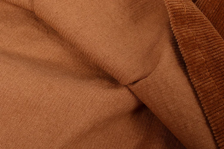 Осеннее вельветовое хлопковое платье для девочек Трапециевидные платья