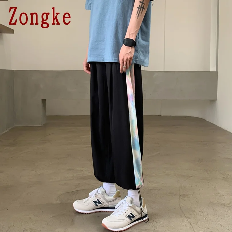 

Zongke Colored Striped Men's Pants Harajuku Men Clothing Korean Style Trousers Men Pants Streetwear M-5XL 2021 New Arrivals