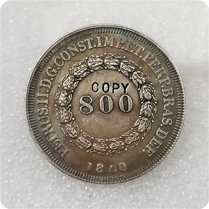 1840 бразильская 800 копия монеты | Дом и сад