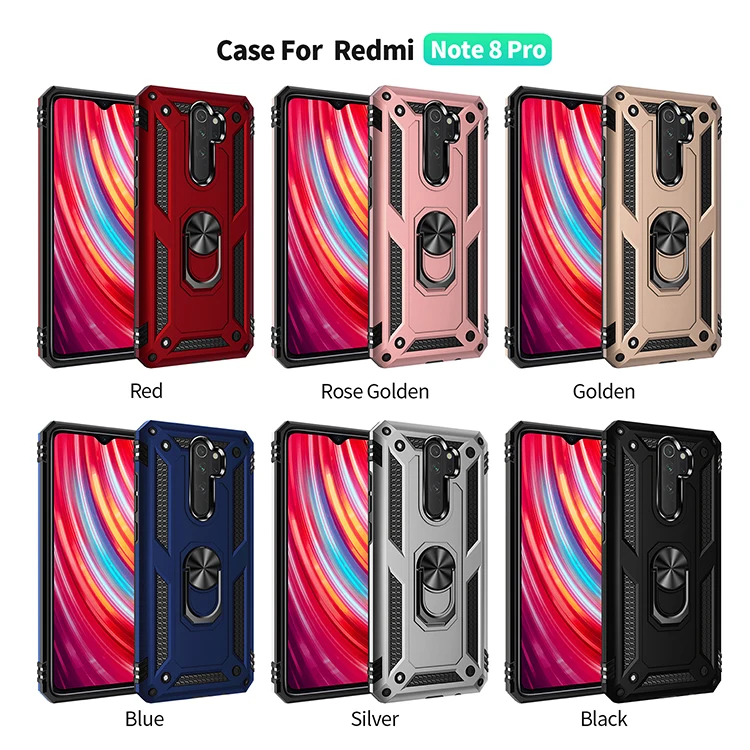 For Xiaomi Redmi Note 8T 8 Pro 7Pro Case Hard With Stand Ring Armor shockproof protective Back Cover for xiaomi redmi 8A | Мобильные