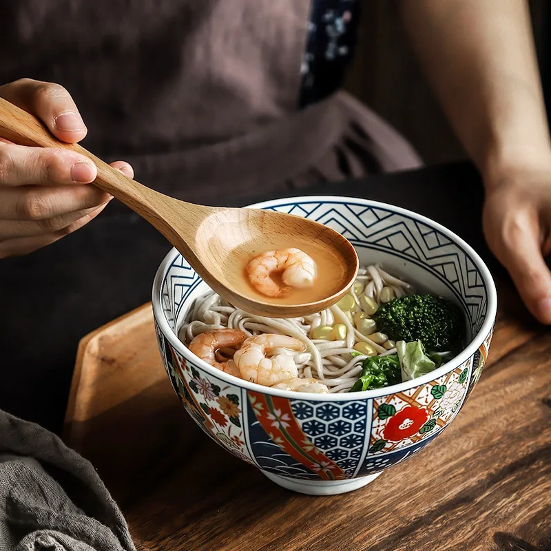 Деревянная большая ложка для супа кухонная утварь с длинной ручкой риса столовая