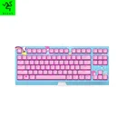 Оригинальная Проводная клавиатура Razer X Sanrio Hello Kitty Ограниченная серия 87 клавиш компактная игровая офисная механическая клавиатура с подсветкой