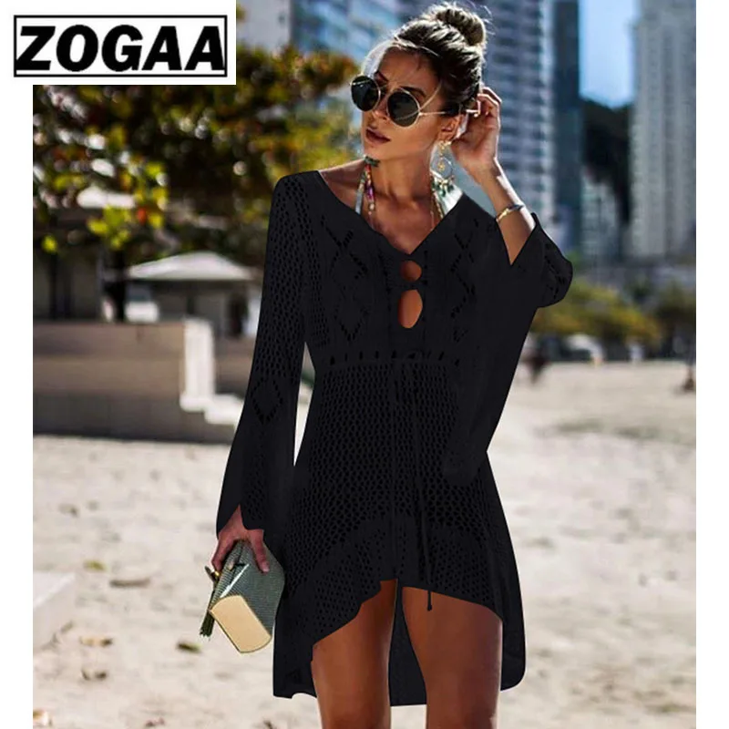 Белое трикотажное пляжное платье туника длинное парео бикини накидка для