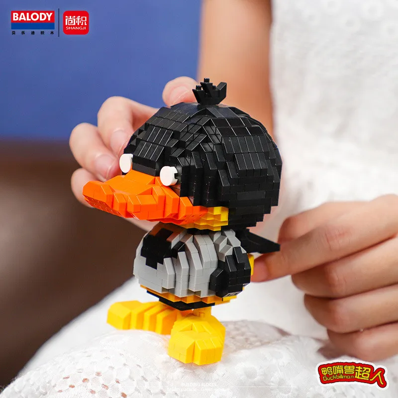 Мини-блоки супер-Утконос мальчик большой размер милый медведь чувство модель