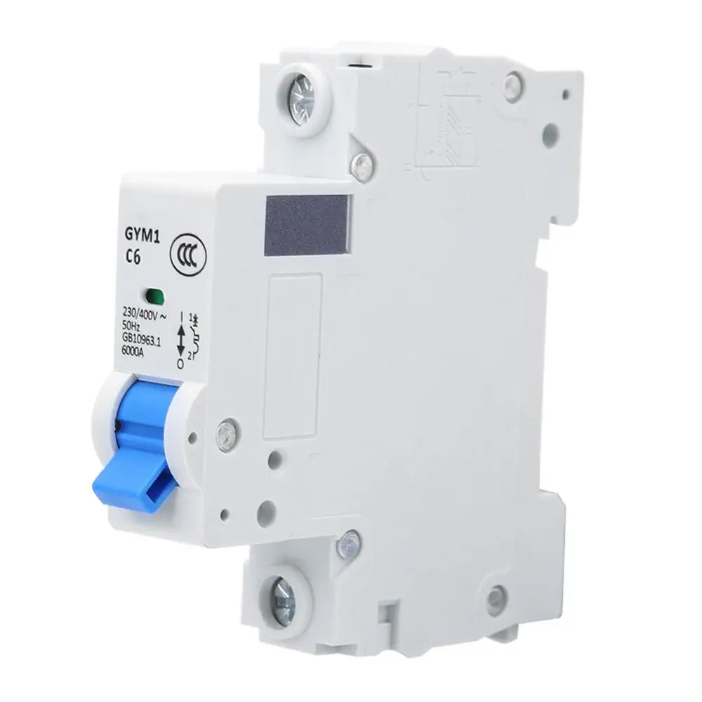 Миниатюрный автоматический выключатель GYM1 1P маленький размер защита от