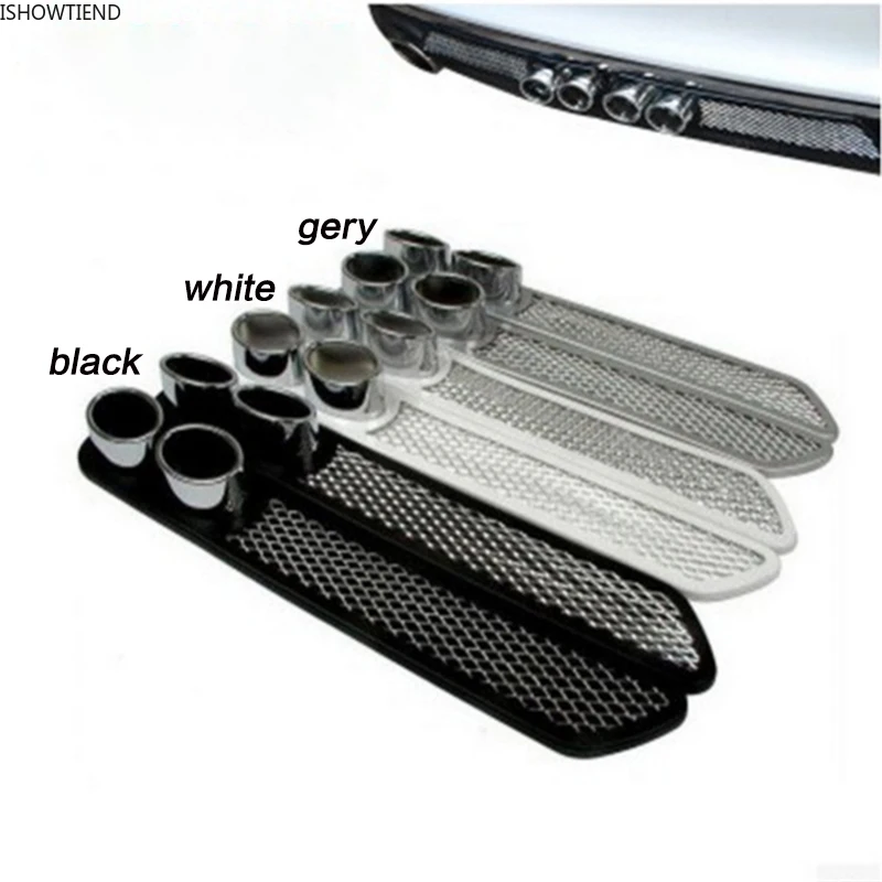 

Personalized Simulation Paste Double Exhaust Pipe Decoration Rear Car Refitted Anti-Collision Articles Vent Fender Decoration