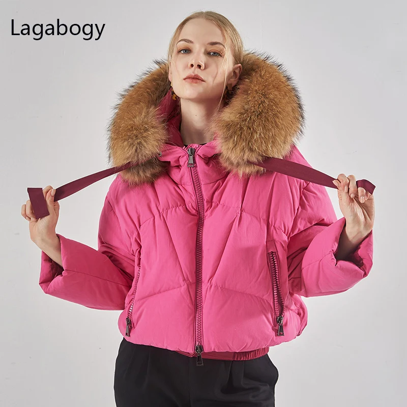 Высококачественное зимнее пальто Lagabogy 2022 женские толстые парки с большим