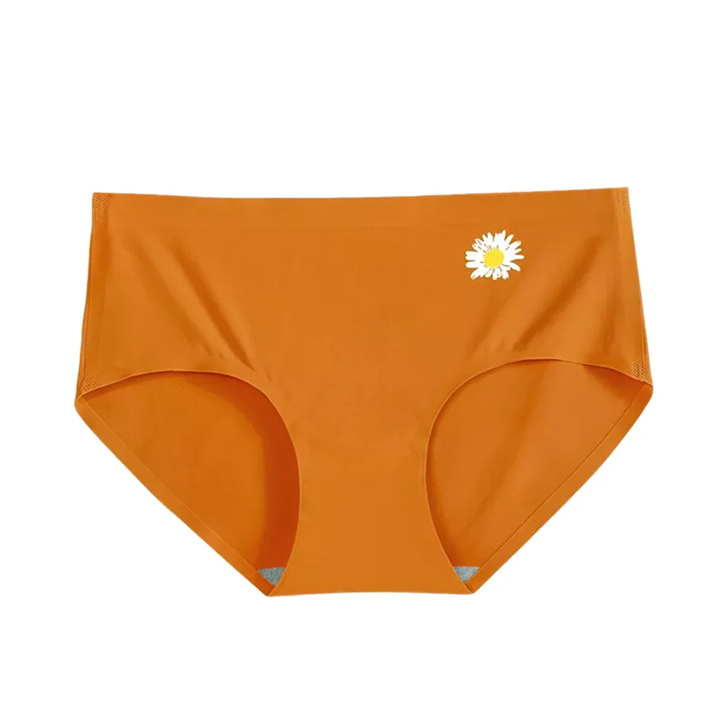 3 шт. женские бесшовные шелковые трусики со средней посадкой | Женская одежда