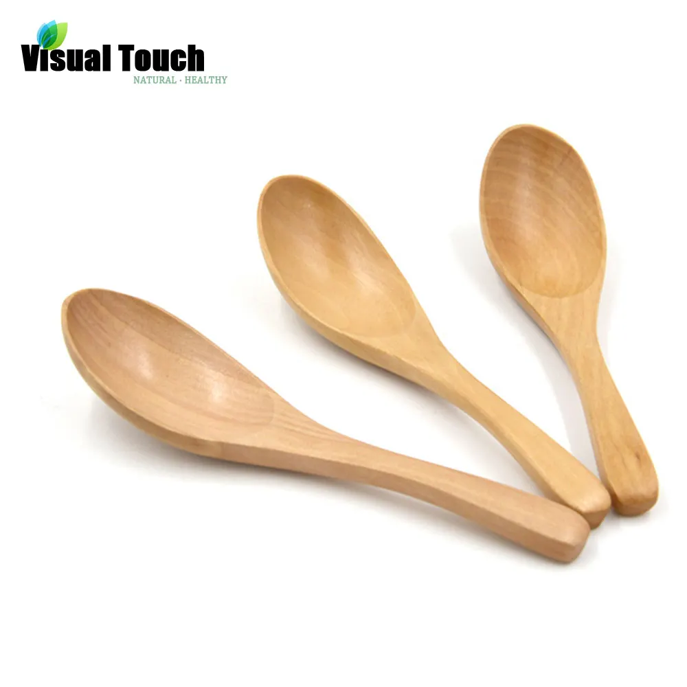 Визуальный сенсорный натуральное дерево ложка риса Черпак поварешка посуда