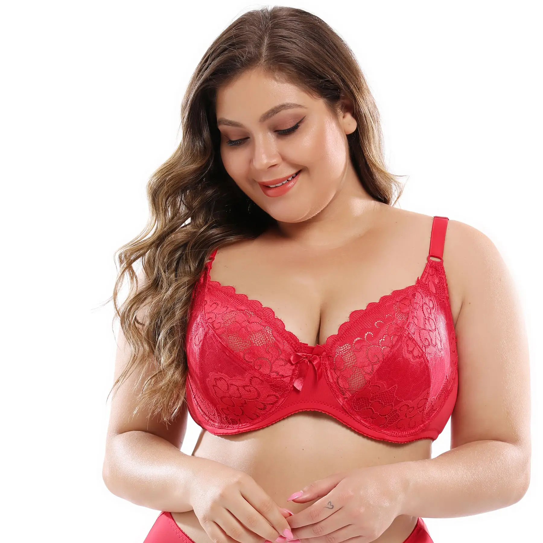 

Комплект женского нижнего белья, модный пикантный ультратонкий кружевной комплект нижнего белья, трусики, пикантный дышащий бюстгальтер, н...