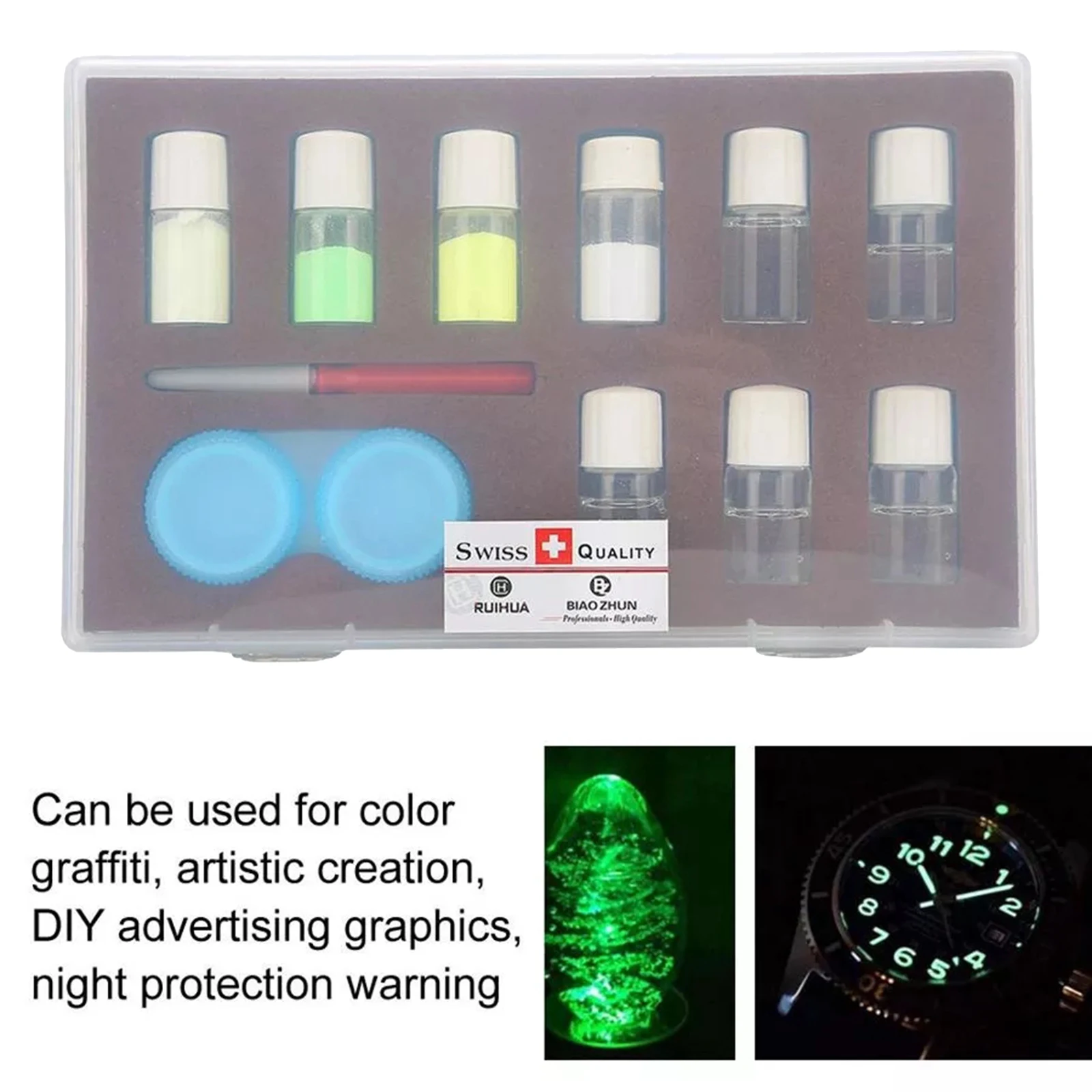 

4 Color Professional Luminous Powder Kit Set Watch Repair for Watchmaker New
