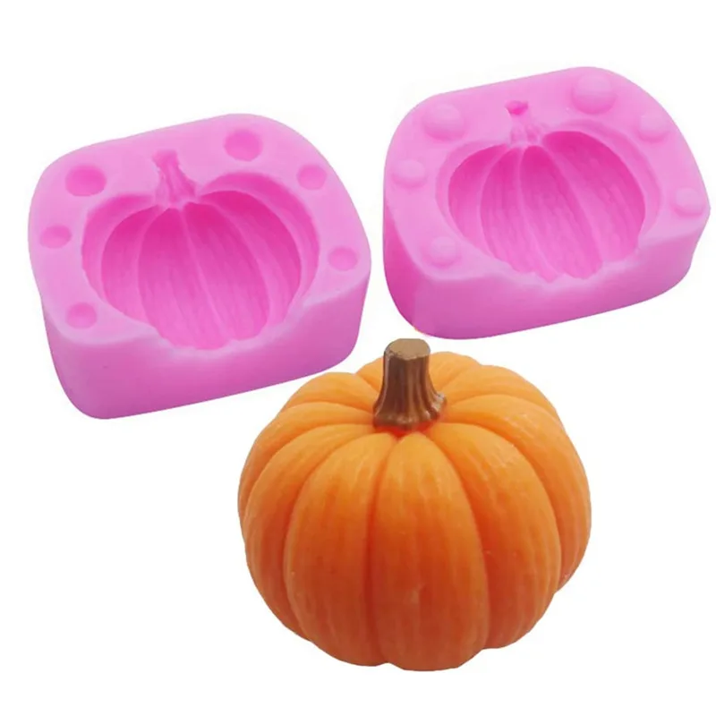 3D силиконовая форма для свечей в виде тыквы изготовления мыла конфет шоколада