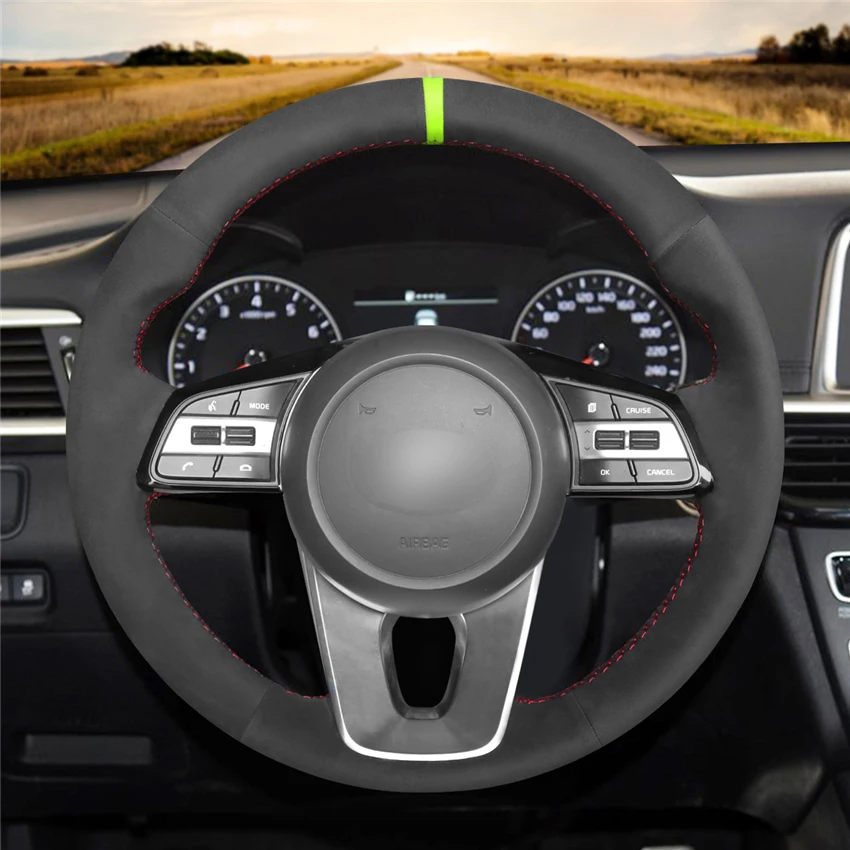 Чехол на руль MEWANT из черной замши для Kia K5 Optima Cee ɽ Ceed 2019 Forte Cerato (AU) 2018-2019 |