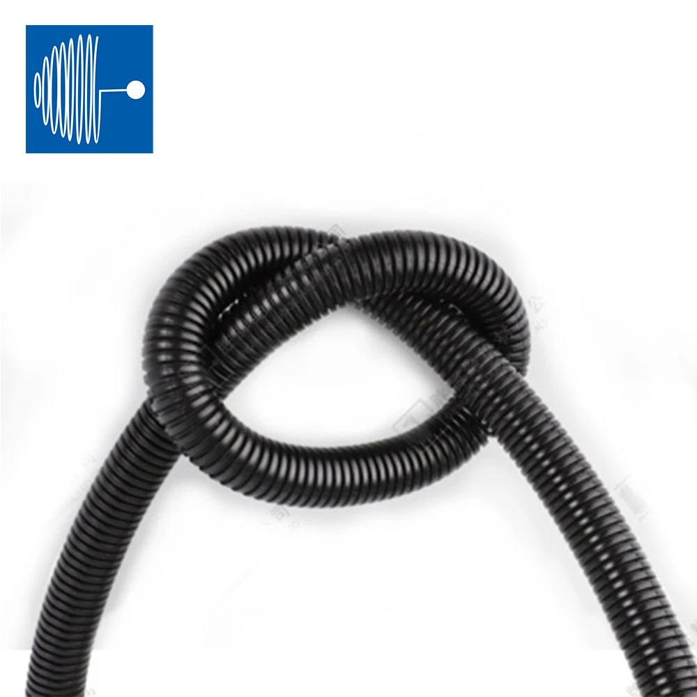 Триумфный кабель прямой пластиковый огнестойкий гофрированный шланг черный