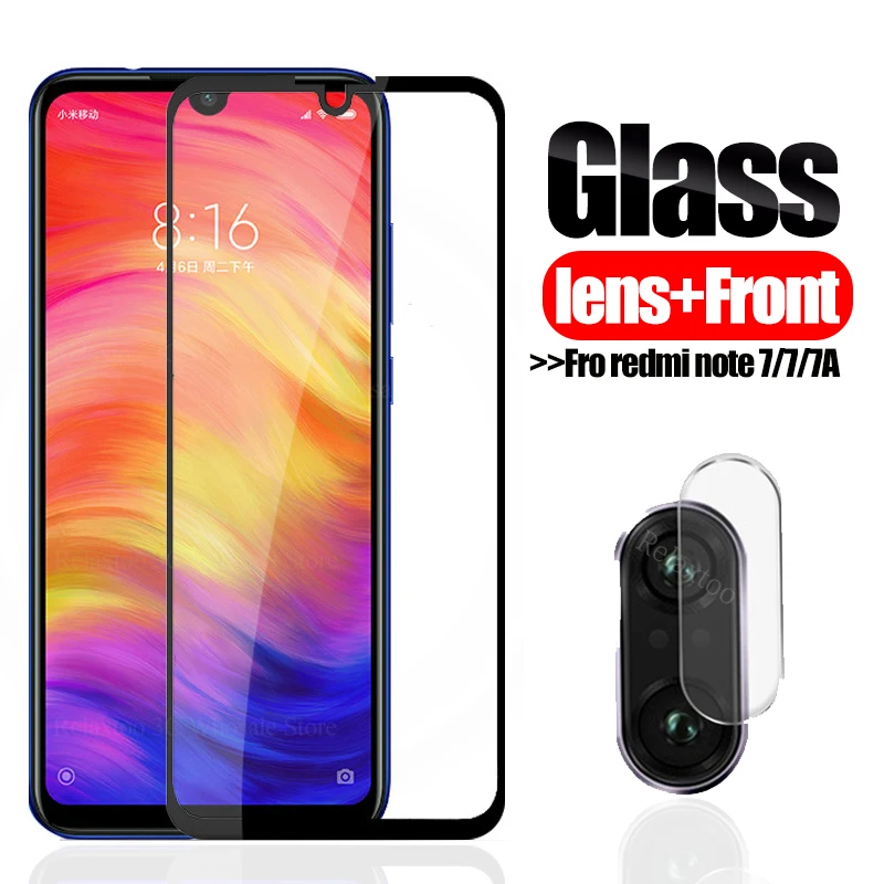 Защитное стекло 2 в 1 для redmi note 7 объектива камеры 7a Защита экрана xiaomi xiami redmi7 a