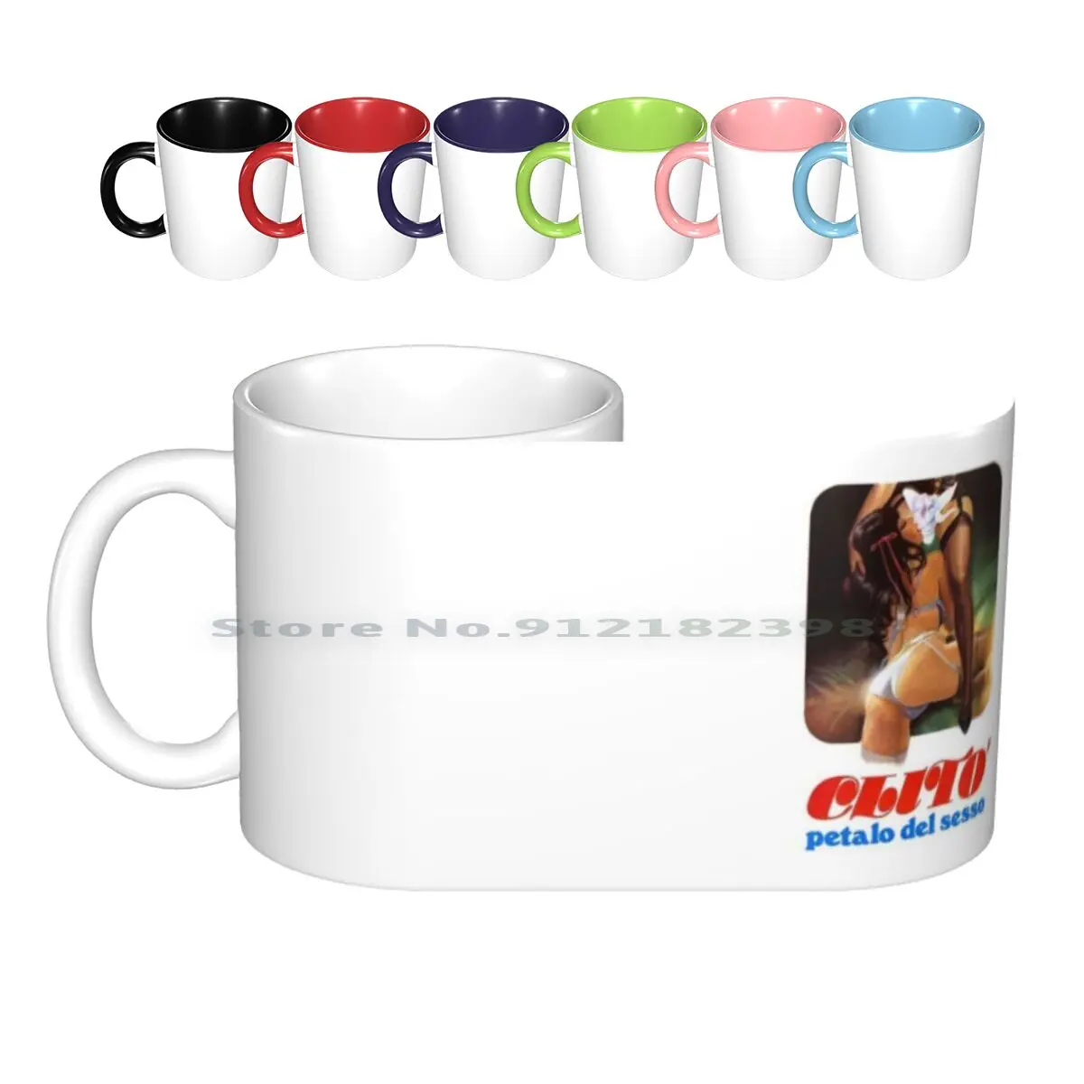 

Clito (1980) керамические кружки, кофейные чашки, кружка для молока и чая, 3 дюйма, Clito Brigitte, Lahie, Mike, Monty, шлифовальный дом, мусорный табак