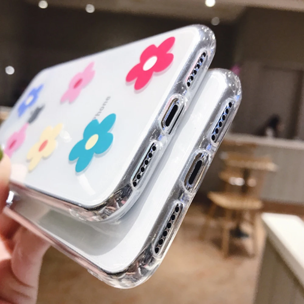 Противоударный цветочный чехол для телефона iPhone 11 Pro X XR XS MAX 6 6s 7 8 Plus чехлы