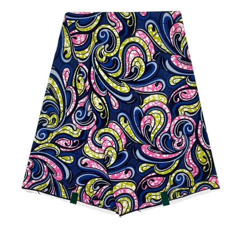 

100%Veritble Original Wax Ankara Fabric African Real Wax Printed Cotton Fabric By The Yards Nigerian Sewing Material For Dress