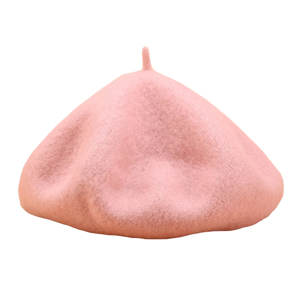 Fashion Lady Women Beret Beanie Casual Style Wool Felt Painter Girls Hat Keep Warm Winter Soft Solid Color Hats | Аксессуары для