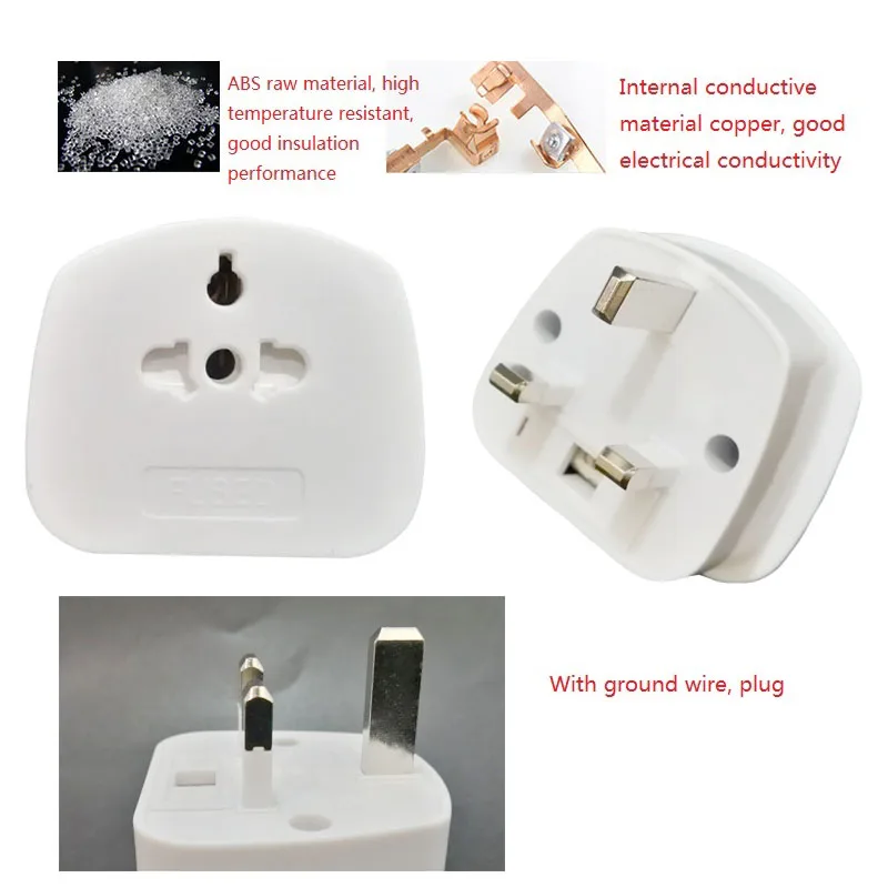 Адаптер US EU to UK портативный дорожный настенный адаптер переходник-розетка