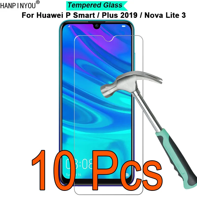 10 шт./лот для Huawei P Smart / Plus 2019 Nova Lite 3 9H твердость 2.5D Закаленное стекло Защитная