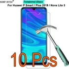 10 шт.лот для Huawei P Smart  Plus 2019  Nova Lite 3 9H твердость 2.5D Закаленное стекло Защитная пленка для экрана