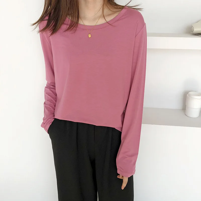 2020 женские яркие цветные тонкие футболки со стоячим воротником женская