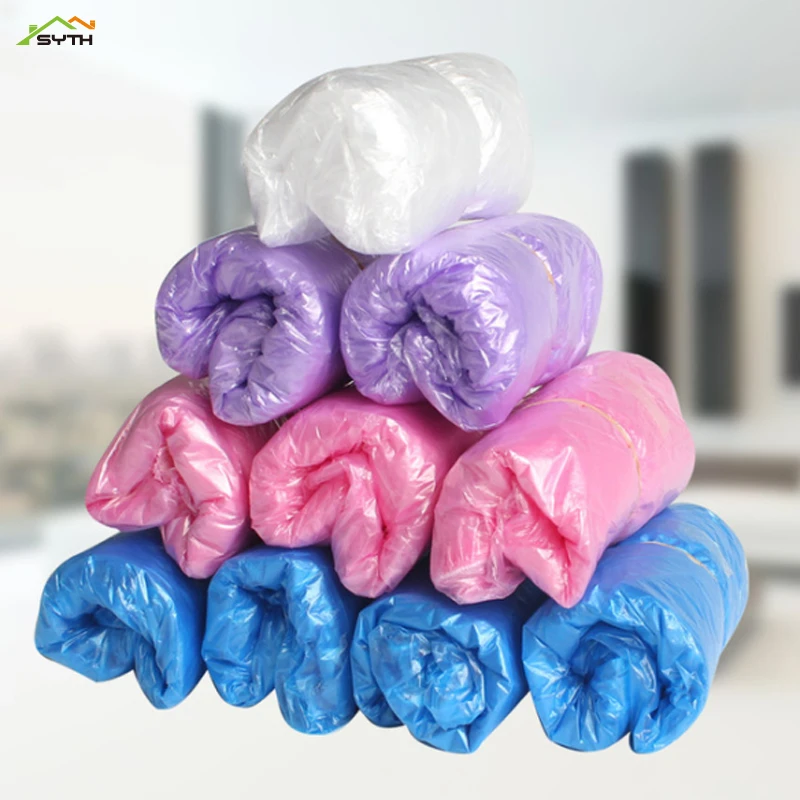 100 шт. пластиковые водонепроницаемые одноразовые чехлы для обуви | Дом и сад