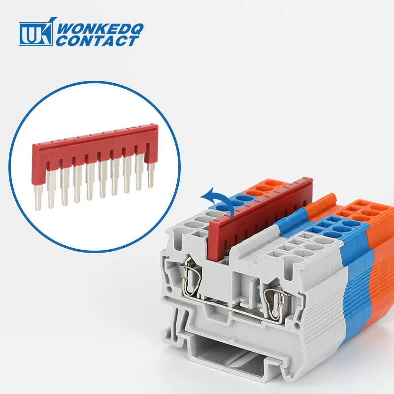 

1Pc FBS 10-5 2/3/4/5/10 Pins Wire Connector For PT ST 2.5 Terminal Block Accessories Electric Jumpers Plug-In Bridge FBS10-5