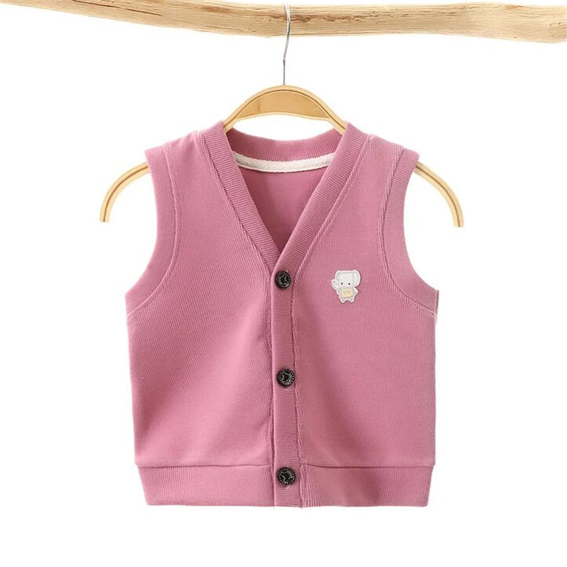 Детский хлопковый жилет одежда для мальчиков и девочек весенне осенний плотный