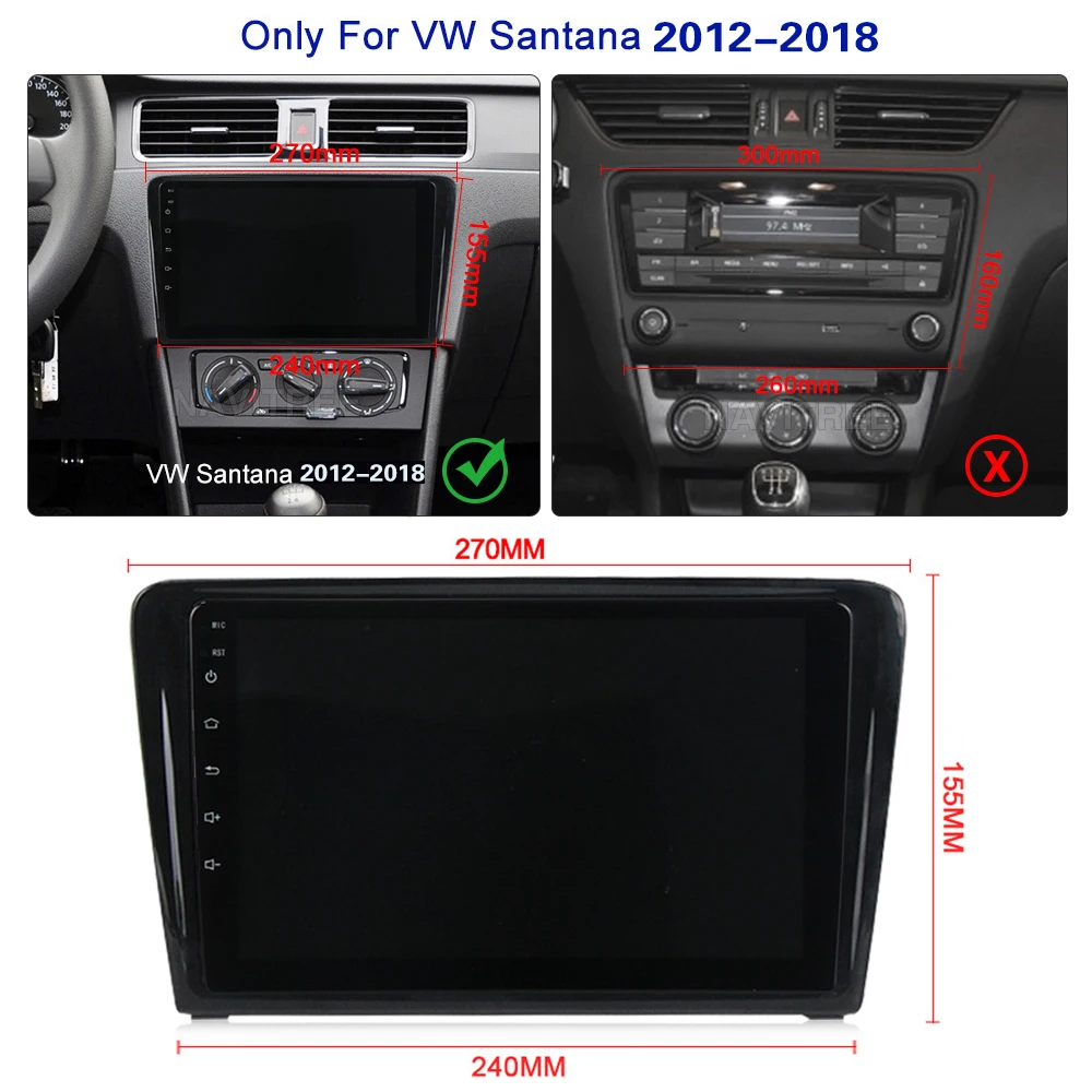 Автомобильный радиоприемник мультимедийная система 9 &quotна Android 10 для Volkswagen Bora