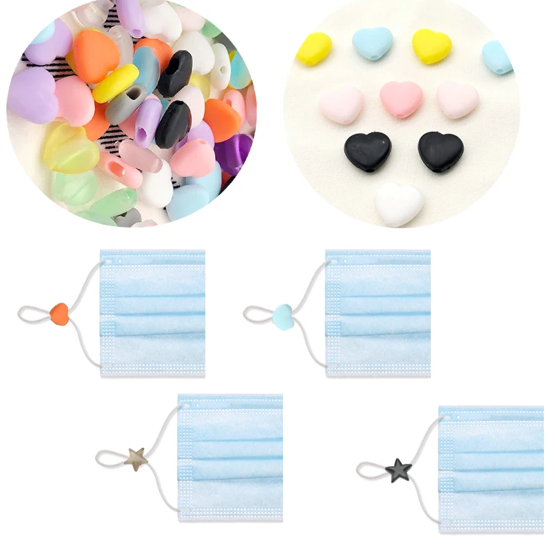 100 шт маска для лица Силиконовый замки переключатели затягивающий шнурок