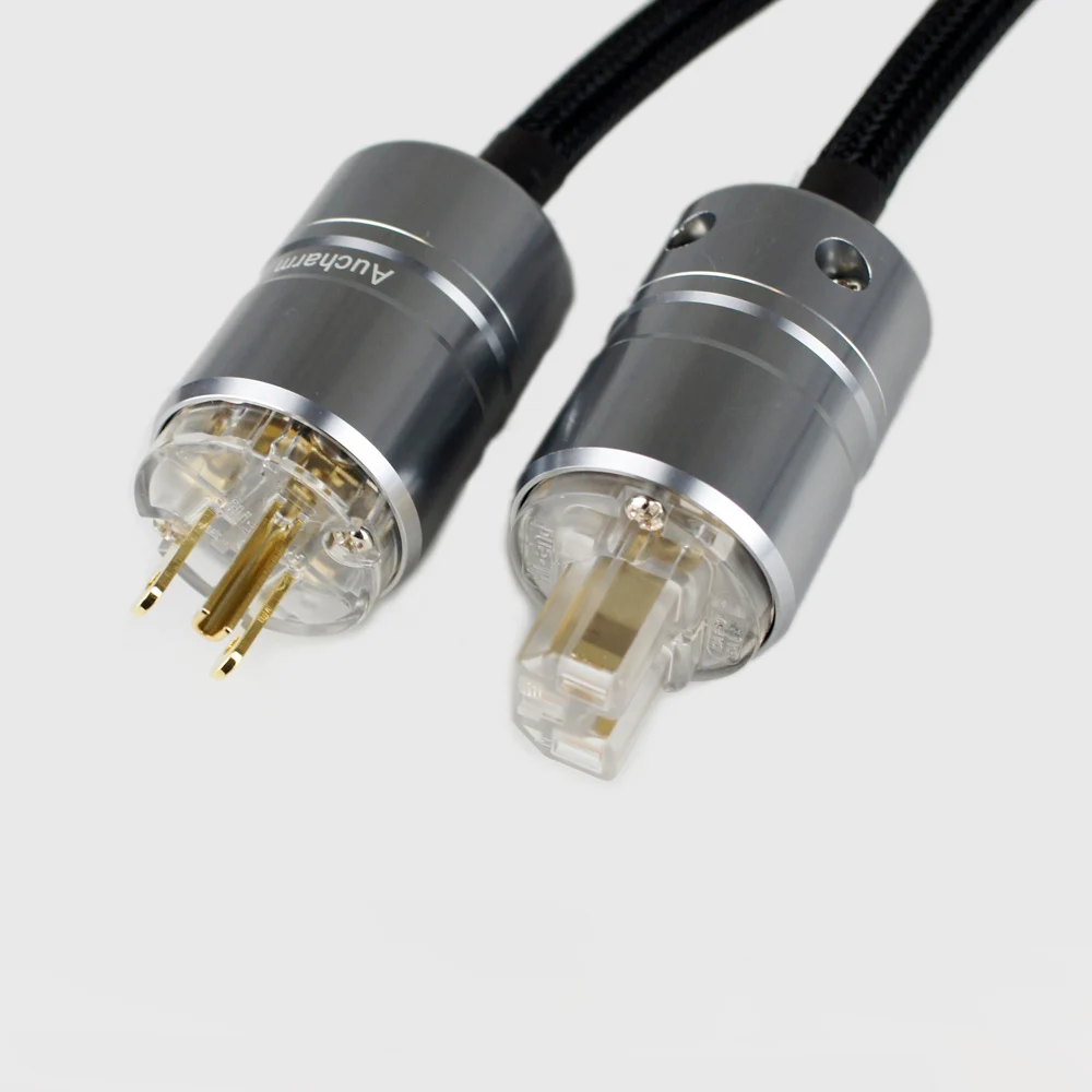 Аудио 4N медный посеребренный кабель питания 7 AWG HIFI Американский Алюминиевый
