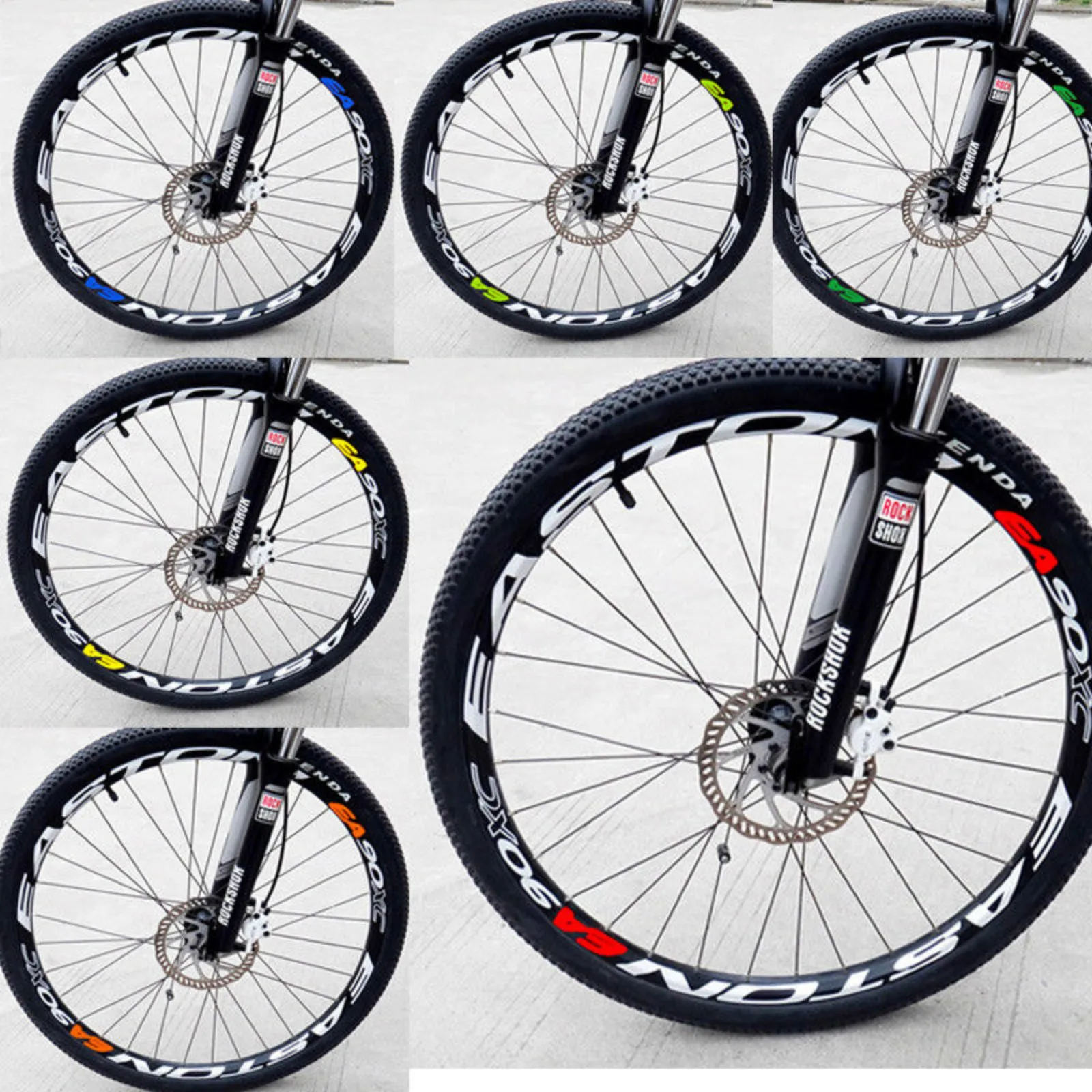 

26"/27.5'' Multicolor MTB Bike Rims Wheel Reflective Stickers Decals Cycling Safe Protector Bicycle Accessories