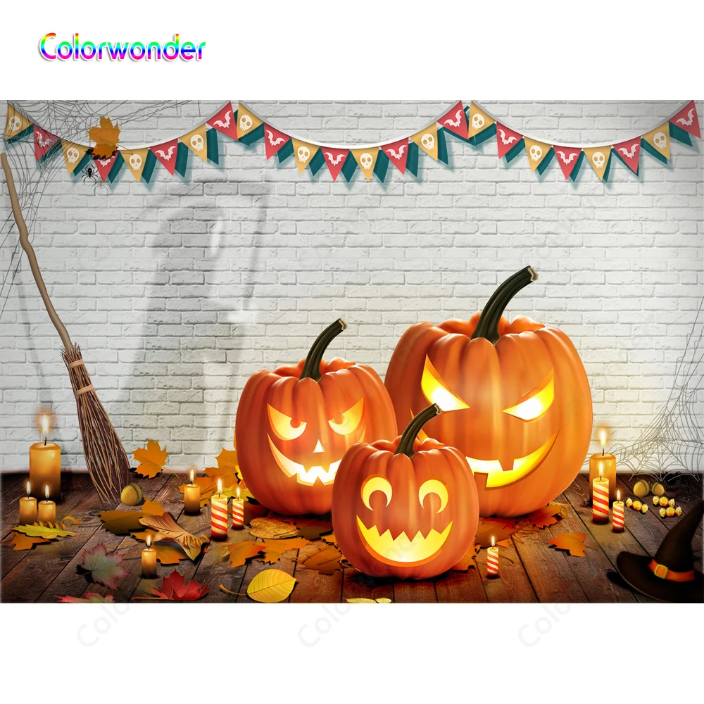 Белая фотография с черным задником в виде тыквы оранжевого цвета мрачным жнецом