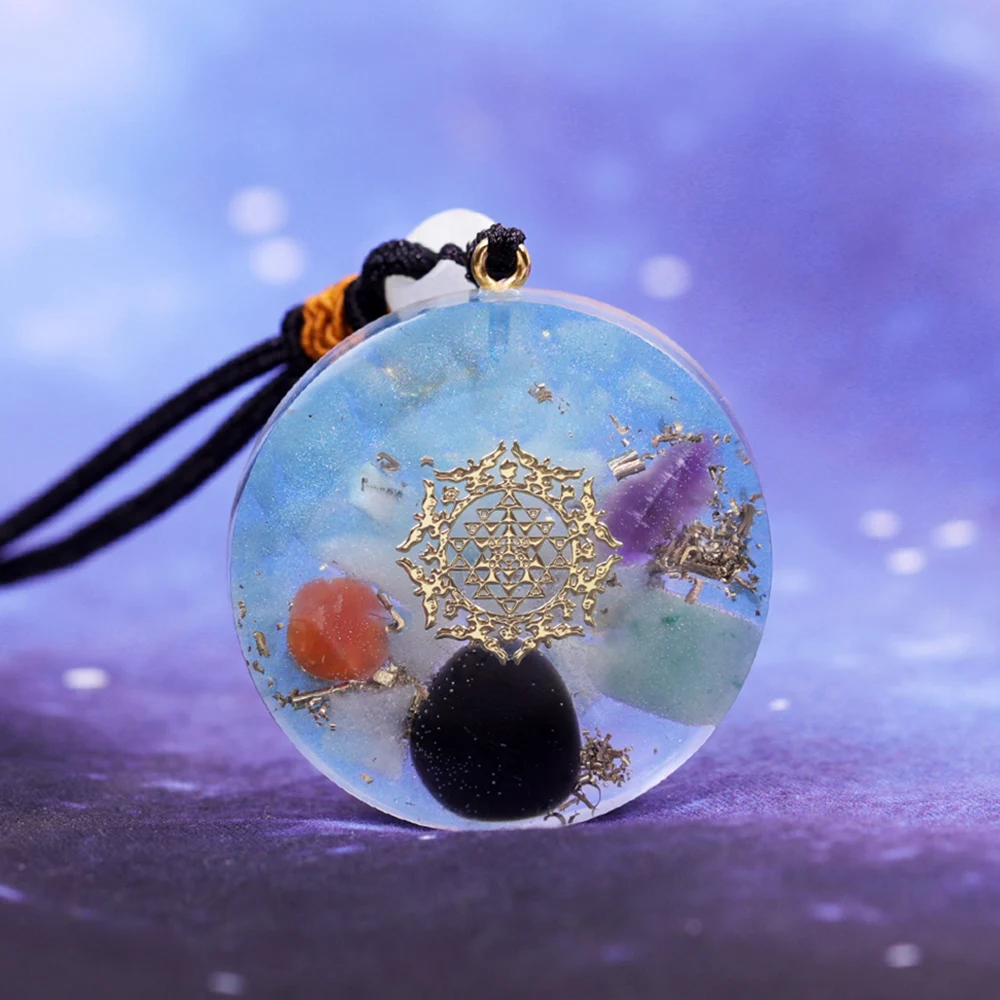 Ожерелье из оргонита с подвеской помогает в эмоциональных и умственных