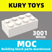 Kury Toys DIY MOC For 3001 100pcs Building block parts For Brick 2 x 4 For toy brick