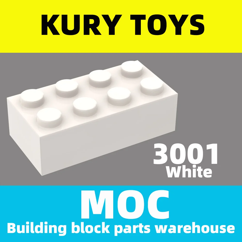 Kury Toys DIY MOC для 3001 100 шт. детали строительных блоков кирпича 2x4 игрушечного